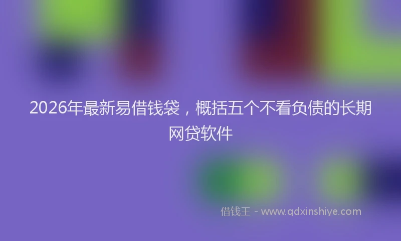 2026年最新易借钱袋，概括五个不看负债的长期网贷软件