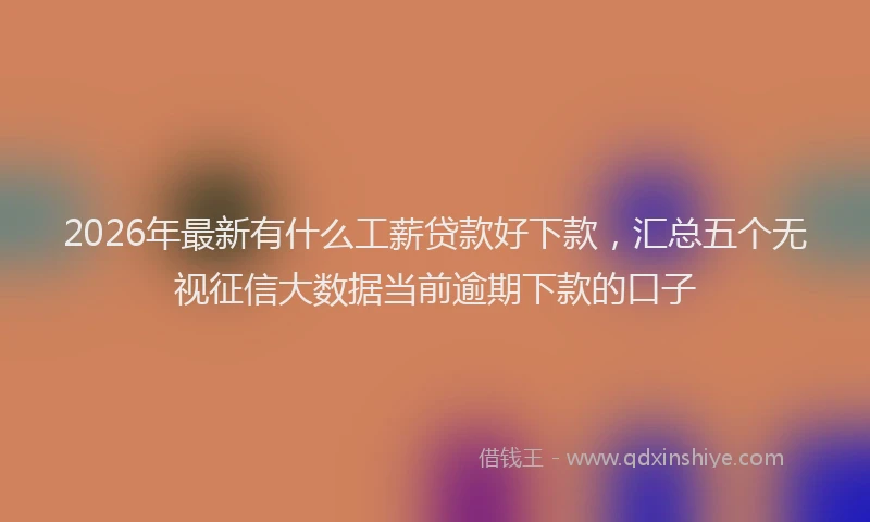 2026年最新有什么工薪贷款好下款，汇总五个无视征信大数据当前逾期下款的口子
