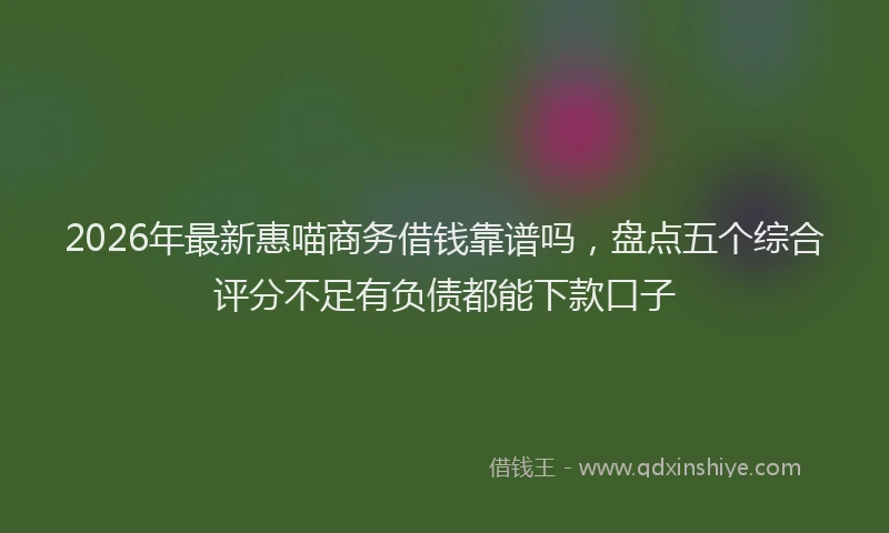 2026年最新惠喵商务借钱靠谱吗，盘点五个综合评分不足有负债都能下款口子