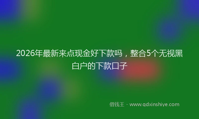 2026年最新来点现金好下款吗，整合5个无视黑白户的下款口子