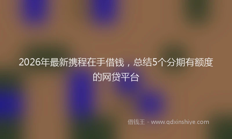 2026年最新携程在手借钱，总结5个分期有额度的网贷平台