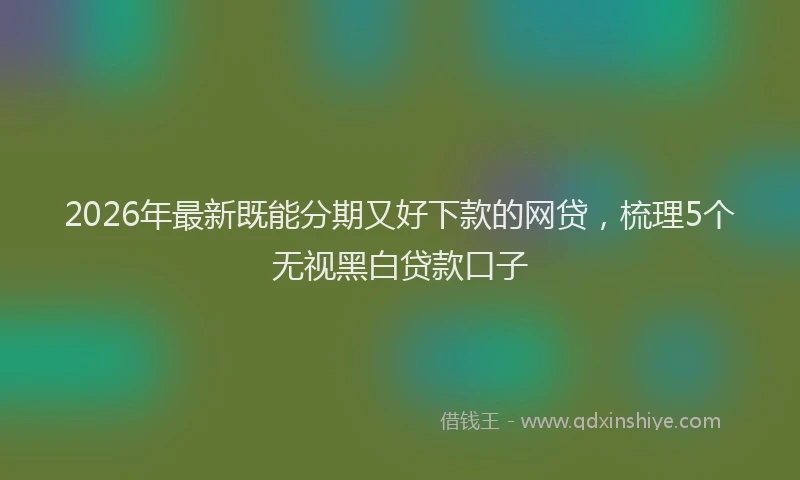 2026年最新既能分期又好下款的网贷，梳理5个无视黑白贷款口子