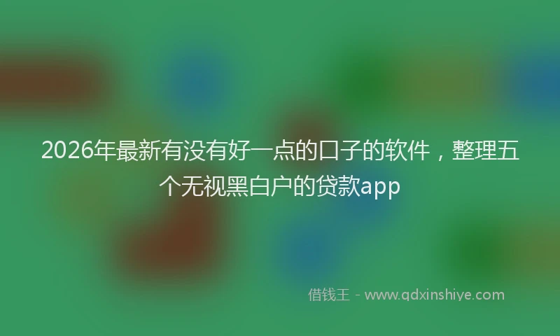 2026年最新有没有好一点的口子的软件，整理五个无视黑白户的贷款app