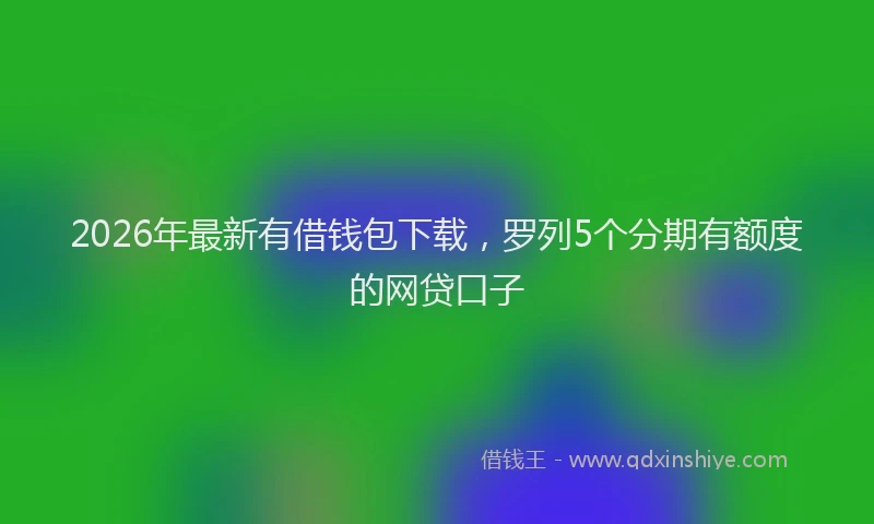 2026年最新有借钱包下载，罗列5个分期有额度的网贷口子