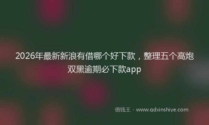 2026年最新新浪有借哪个好下款，整理五个高炮双黑逾期必下款app