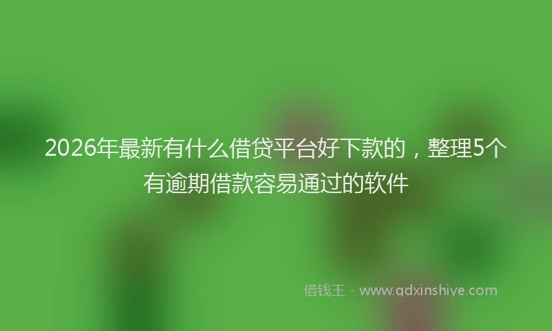 2026年最新有什么借贷平台好下款的，整理5个有逾期借款容易通过的软件