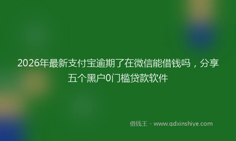 2026年最新支付宝逾期了在微信能借钱吗，分享五个黑户0门槛贷款软件
