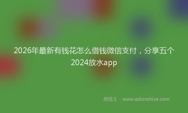 2026年最新有钱花怎么借钱微信支付，分享五个2024放水app