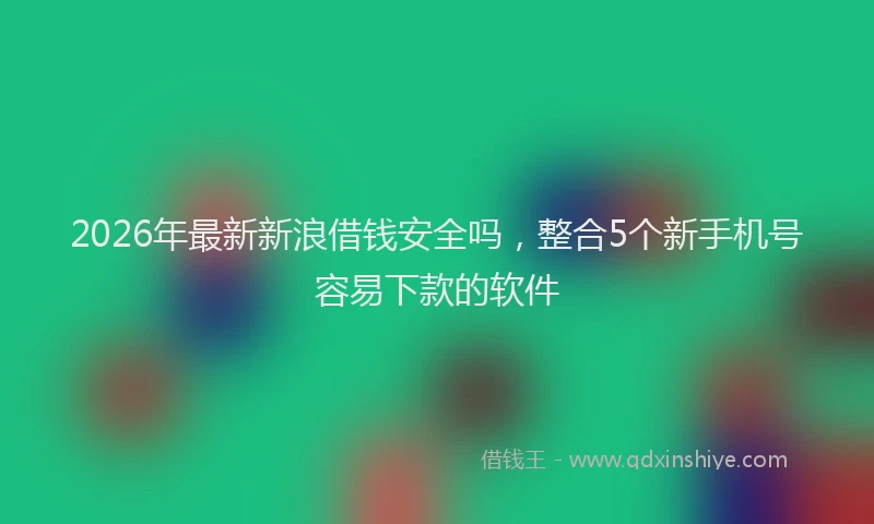 2026年最新新浪借钱安全吗，整合5个新手机号容易下款的软件