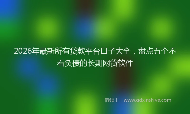 2026年最新所有贷款平台口子大全，盘点五个不看负债的长期网贷软件