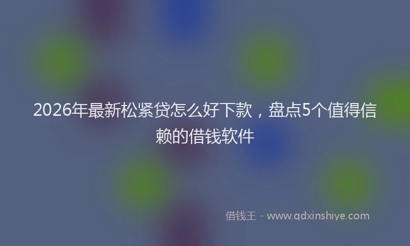 2026年最新松紧贷怎么好下款，盘点5个值得信赖的借钱软件