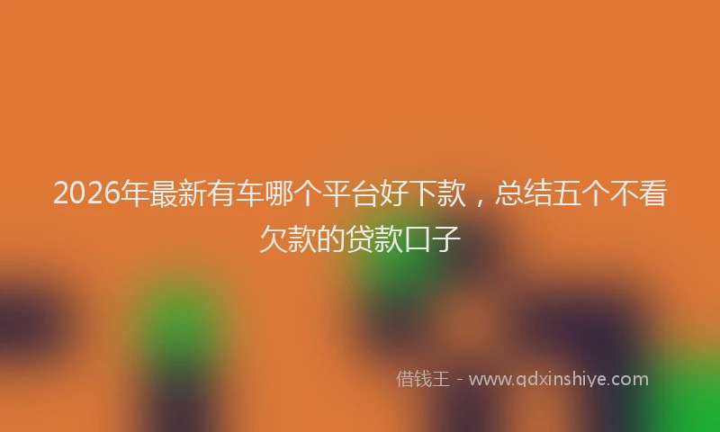 2026年最新有车哪个平台好下款，总结五个不看欠款的贷款口子