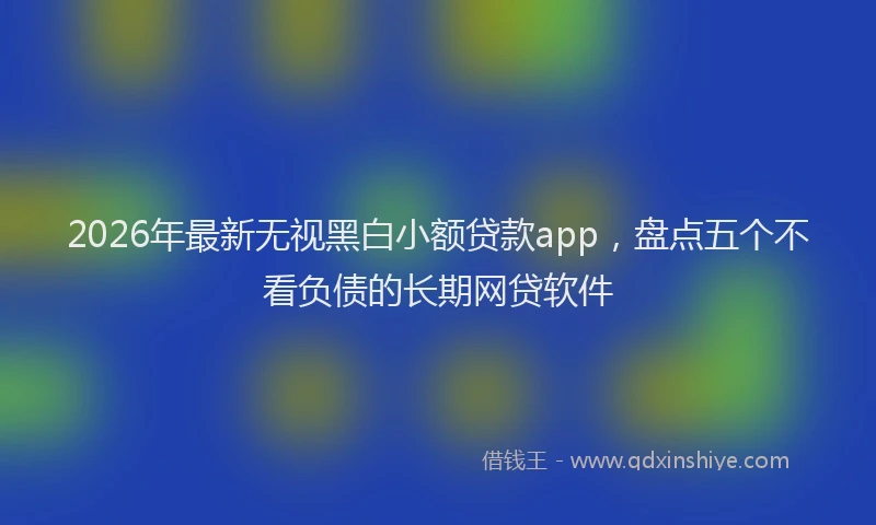 2026年最新无视黑白小额贷款app，盘点五个不看负债的长期网贷软件