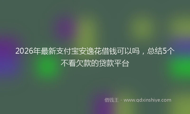 2026年最新支付宝安逸花借钱可以吗，总结5个不看欠款的贷款平台