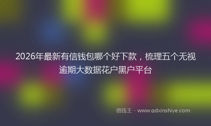 2026年最新有信钱包哪个好下款，梳理五个无视逾期大数据花户黑户平台