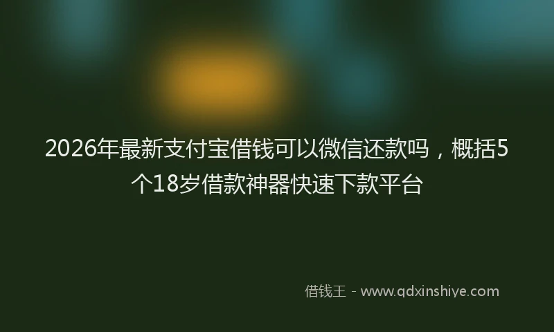 2026年最新支付宝借钱可以微信还款吗，概括5个18岁借款神器快速下款平台