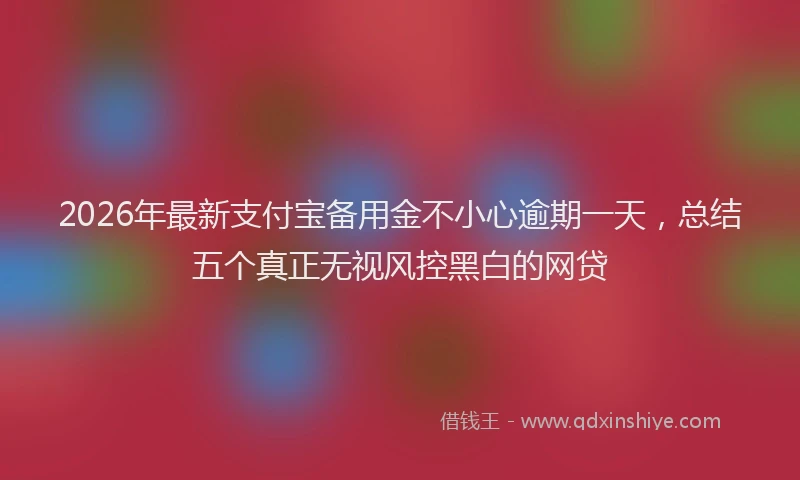 2026年最新支付宝备用金不小心逾期一天，总结五个真正无视风控黑白的网贷
