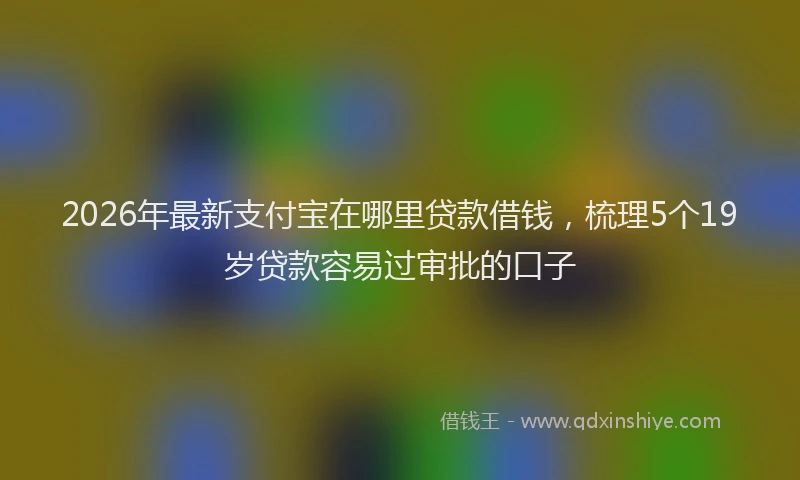 2026年最新支付宝在哪里贷款借钱，梳理5个19岁贷款容易过审批的口子