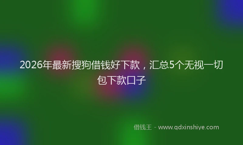 2026年最新搜狗借钱好下款，汇总5个无视一切包下款口子