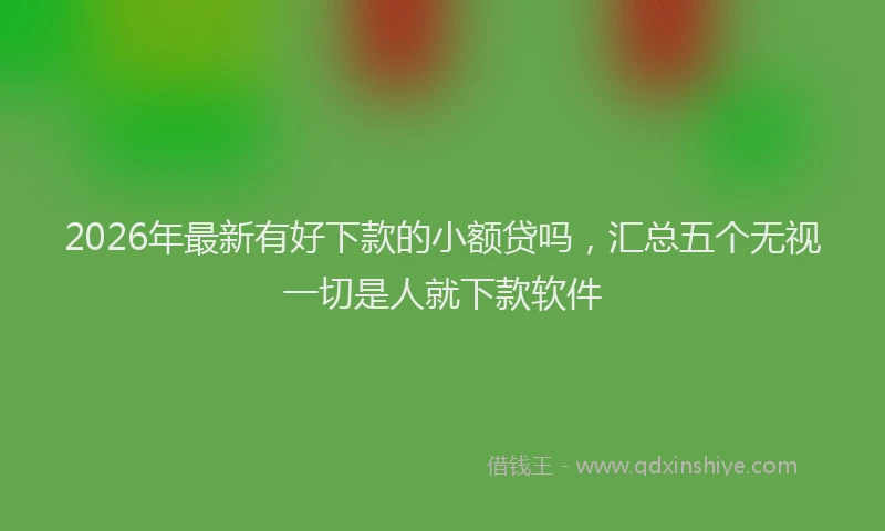 2026年最新有好下款的小额贷吗，汇总五个无视一切是人就下款软件