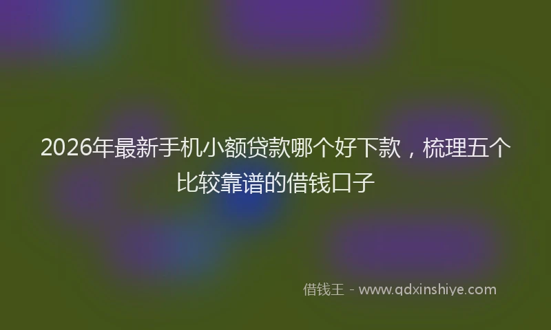 2026年最新手机小额贷款哪个好下款，梳理五个比较靠谱的借钱口子
