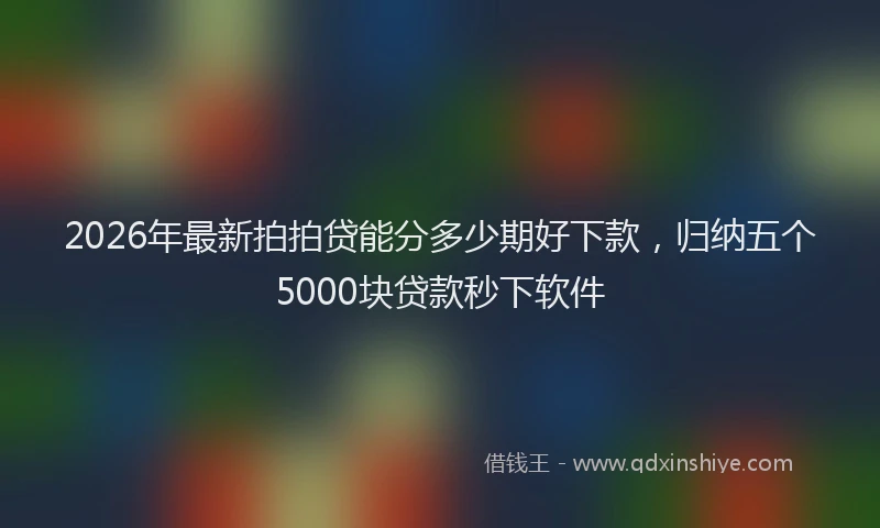 2026年最新拍拍贷能分多少期好下款，归纳五个5000块贷款秒下软件