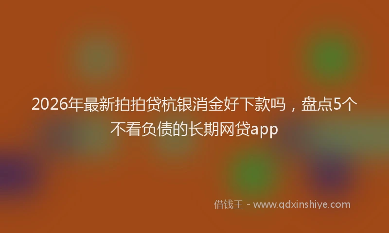 2026年最新拍拍贷杭银消金好下款吗，盘点5个不看负债的长期网贷app