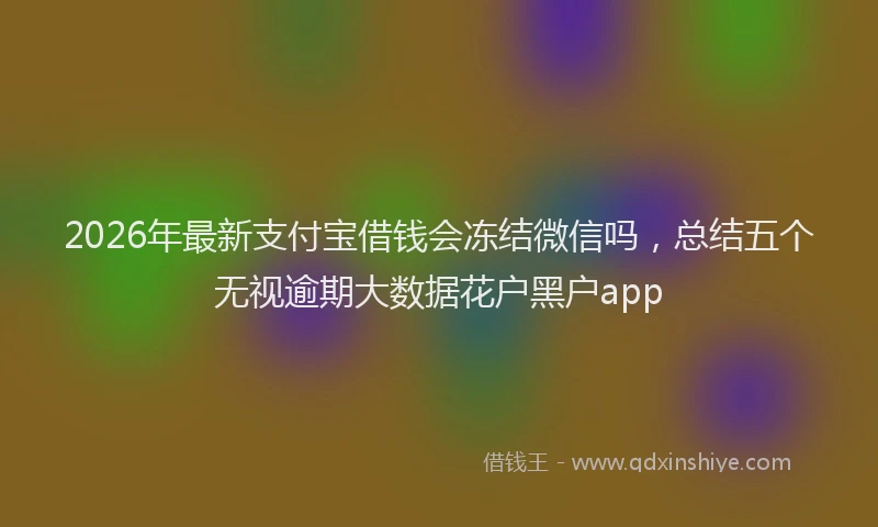 2026年最新支付宝借钱会冻结微信吗，总结五个无视逾期大数据花户黑户app