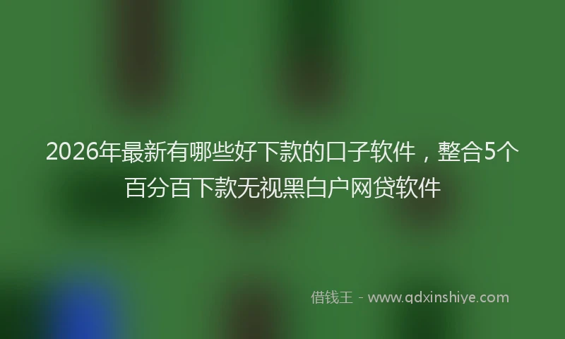 2026年最新有哪些好下款的口子软件，整合5个百分百下款无视黑白户网贷软件
