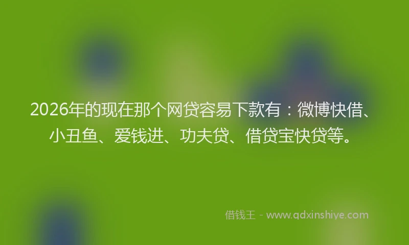 2026年的现在那个网贷容易下款有：微博快借、小丑鱼、爱钱进、功夫贷、借贷宝快贷等。