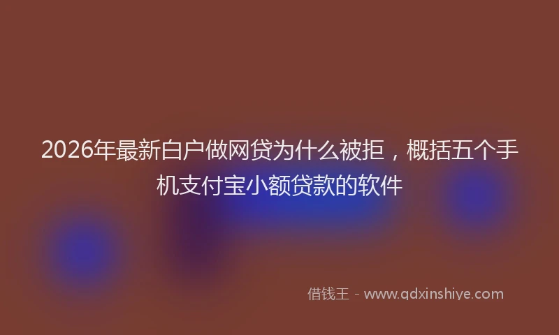2026年最新白户做网贷为什么被拒，概括五个手机支付宝小额贷款的软件