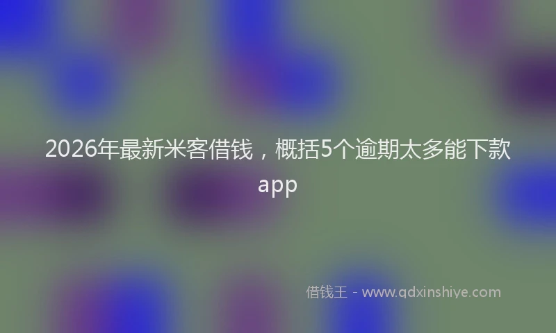 2026年最新米客借钱，概括5个逾期太多能下款app