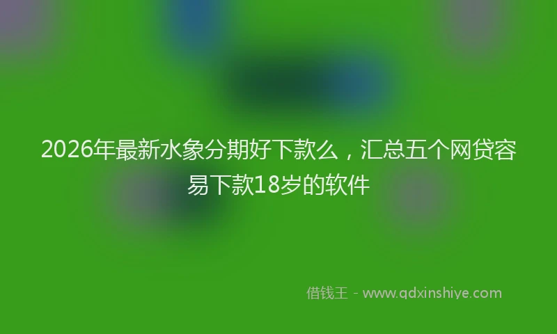 2026年最新水象分期好下款么，汇总五个网贷容易下款18岁的软件