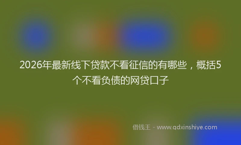 2026年最新线下贷款不看征信的有哪些，概括5个不看负债的网贷口子