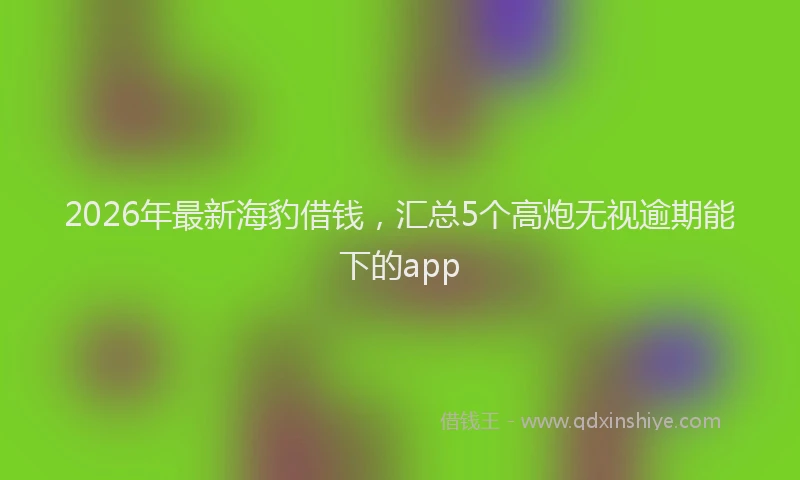 2026年最新海豹借钱，汇总5个高炮无视逾期能下的app