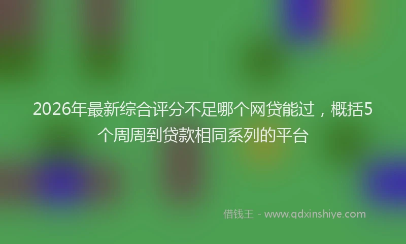 2026年最新综合评分不足哪个网贷能过，概括5个周周到贷款相同系列的平台