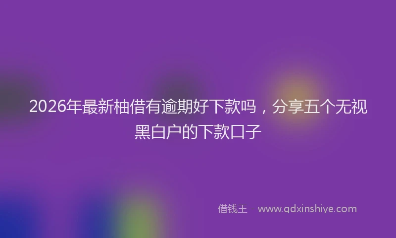 2026年最新柚借有逾期好下款吗，分享五个无视黑白户的下款口子