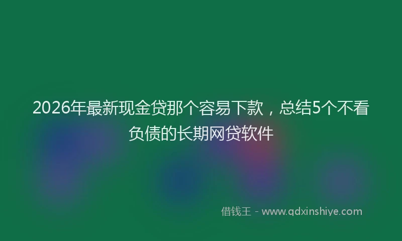2026年最新现金贷那个容易下款，总结5个不看负债的长期网贷软件