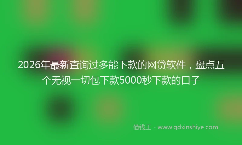 2026年最新查询过多能下款的网贷软件，盘点五个无视一切包下款5000秒下款的口子