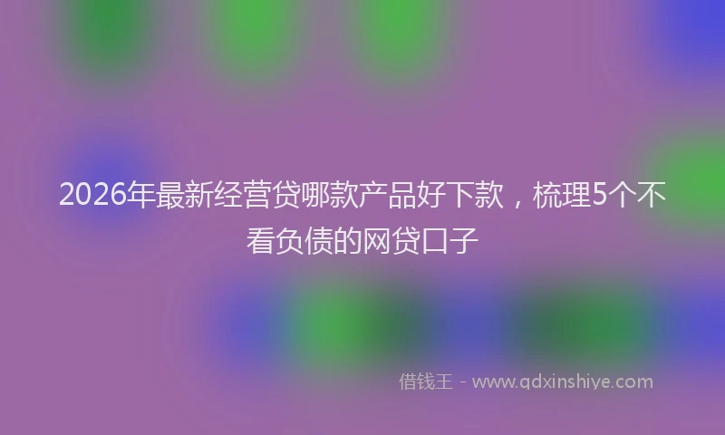 2026年最新经营贷哪款产品好下款，梳理5个不看负债的网贷口子