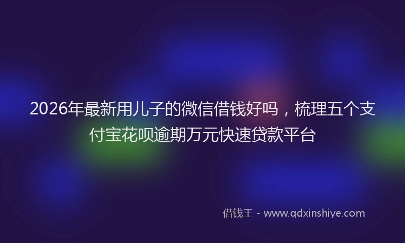 2026年最新用儿子的微信借钱好吗，梳理五个支付宝花呗逾期万元快速贷款平台