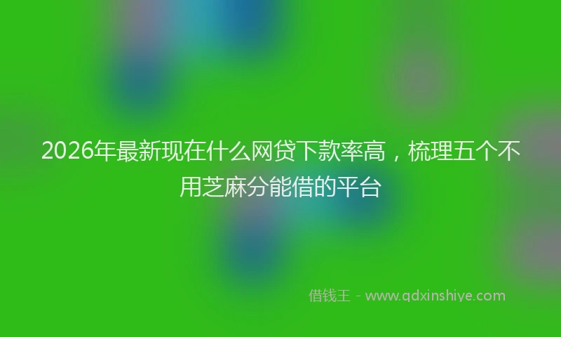 2026年最新现在什么网贷下款率高，梳理五个不用芝麻分能借的平台