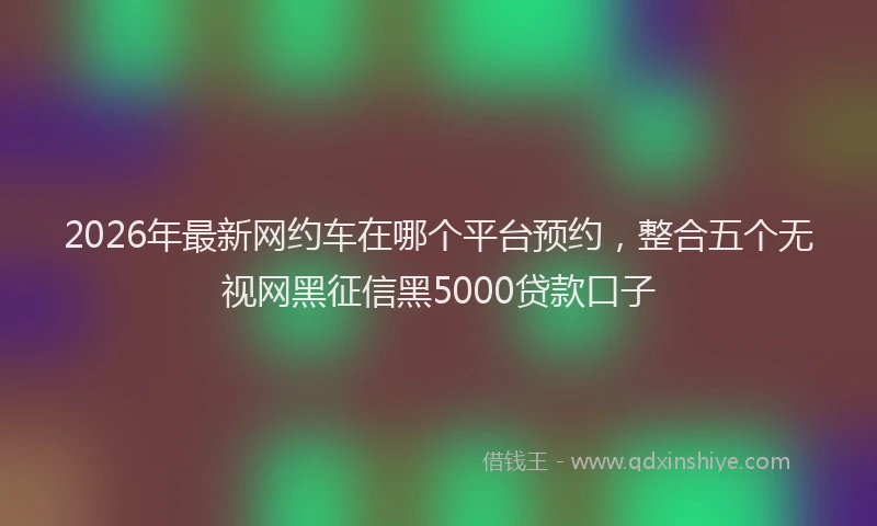 2026年最新网约车在哪个平台预约，整合五个无视网黑征信黑5000贷款口子
