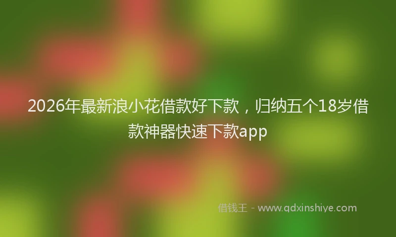 2026年最新浪小花借款好下款，归纳五个18岁借款神器快速下款app