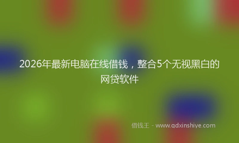 2026年最新电脑在线借钱，整合5个无视黑白的网贷软件