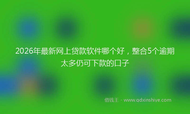 2026年最新网上贷款软件哪个好，整合5个逾期太多仍可下款的口子
