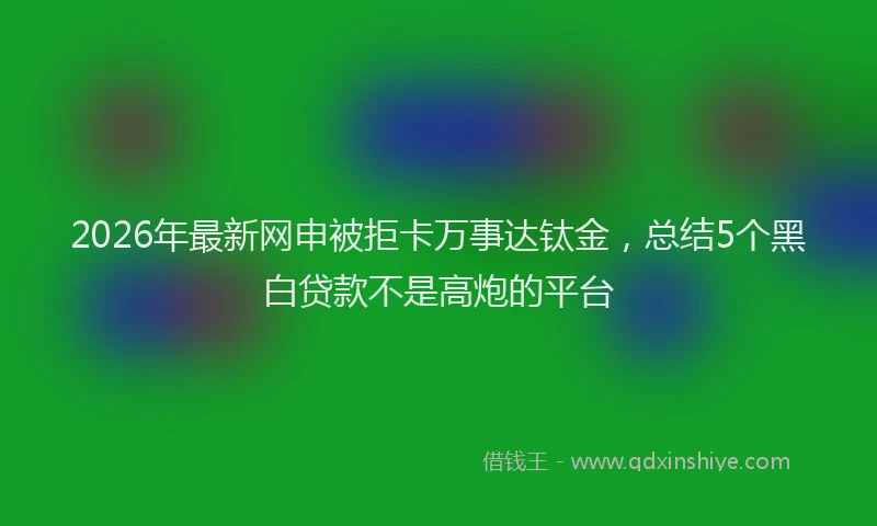 2026年最新网申被拒卡万事达钛金，总结5个黑白贷款不是高炮的平台