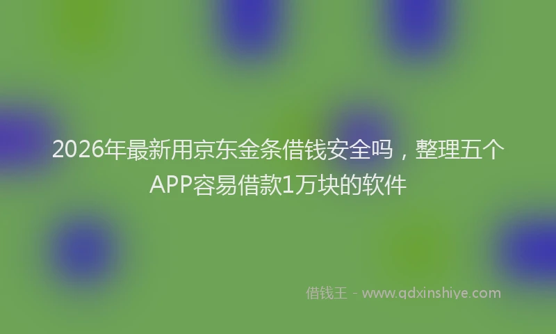 2026年最新用京东金条借钱安全吗，整理五个APP容易借款1万块的软件