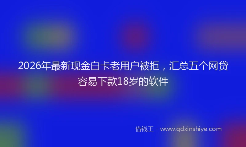 2026年最新现金白卡老用户被拒，汇总五个网贷容易下款18岁的软件