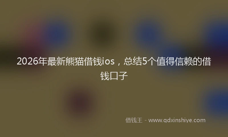 2026年最新熊猫借钱ios，总结5个值得信赖的借钱口子